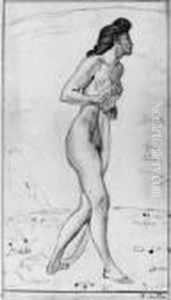 Sich Ein Tuch Vor Die Brust Haltend , 1901-02