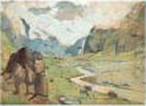 Le Fer A Cheval Pres De Sixte by Ferdinand Hodler