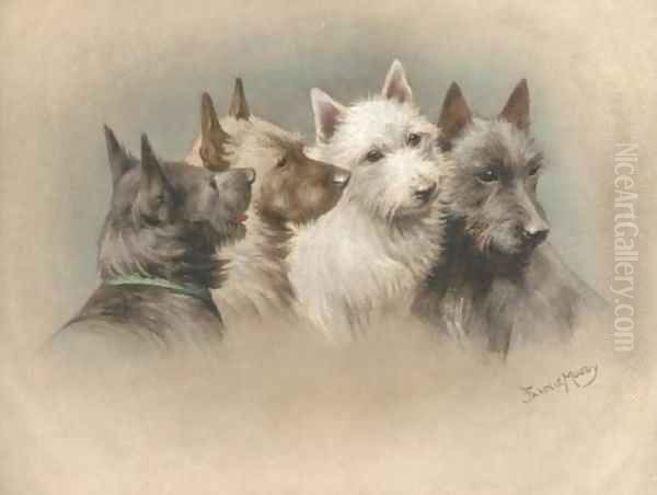 Four terriers - view 1