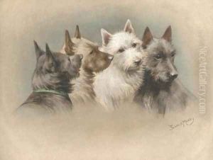 Four terriers by Fannie Moody