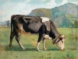 Kuh Auf Der Weide by Ferdinand Hodler