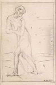 Studie Zu Entzucktes Weib by Ferdinand Hodler