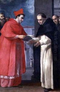 A Cardinal Gives a Bull to a Dominican Saint