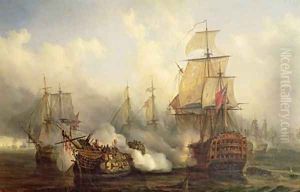 The Redoutable at Trafalgar 21st October 1805 by Auguste Etienne Francois Mayer