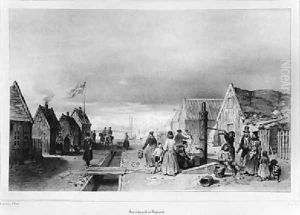 The High Street Reykjavik by Auguste Etienne Francois Mayer