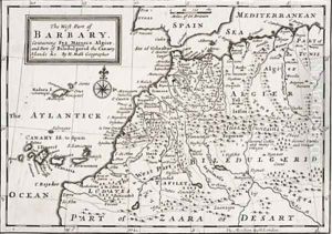 Map of The West Part of Barbary 1720 by Hermann Moll