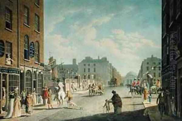 Capel Street with the Royal Exchange Dublin 1800 - view 1