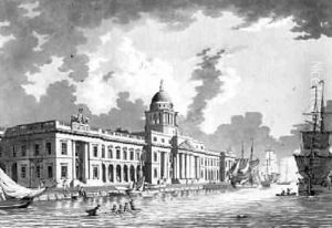 The Custom House Dublin 1792 by James Malton