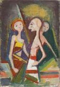 Drei Figuren by Carl Hofer