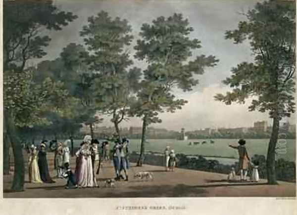St Stephens Green Dublin from a set of twenty views of Dublin 1796 - view 1