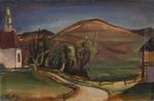 Landschaft Mit Kapelle by Carl Hofer