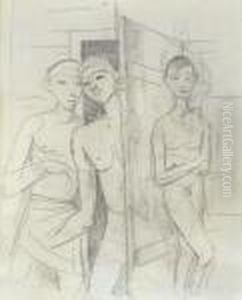 Three Young Men By The Door Three Young Men By The Door