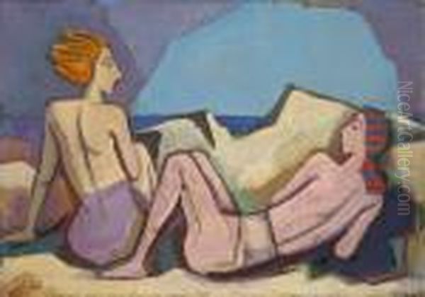 Zwei Frauen Am Meer - view 1
