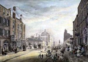 A View Towards Hanover Square from Holles Street London 1775 by James Miller