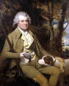 Portrait of Squire Morland with his gun and dog by James Miller