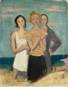 "drei Frauen In Den Dunen" by Carl Hofer