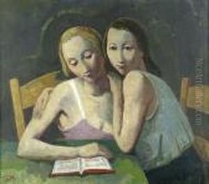 Zwei Freundinnen by Carl Hofer