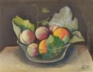 Stilleben Obstschale by Carl Hofer