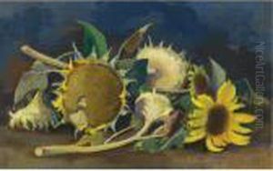 Sonnenblumen (sunflowers) by Carl Hofer