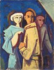 "paar Mit Drittem (2)" by Carl Hofer