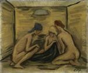 Im Baderaum by Carl Hofer