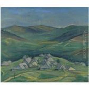 Blaue Landschaft (blue Landscape) by Carl Hofer