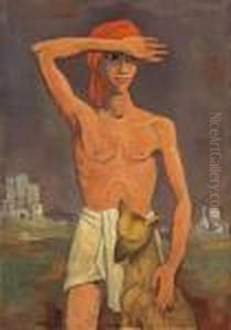 "mann Mit Hund" by Carl Hofer