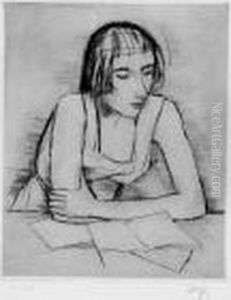 Beim Lesen by Carl Hofer