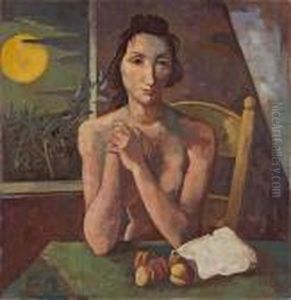 "heisser Abend" by Carl Hofer