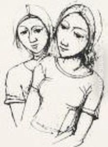 Junge Madchen by Carl Hofer