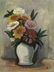 Stillleben Mit Blumen. by Carl Hofer
