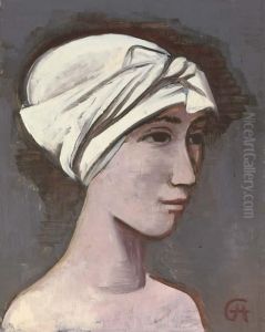 Madchen Mit Kopftuch by Carl Hofer