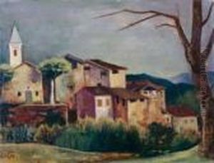 Landschaft Mit Baum (giona) by Carl Hofer