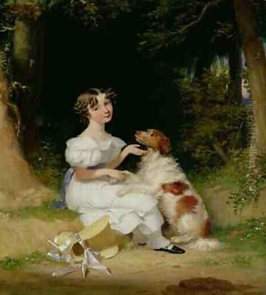 A Young Girl with Her Spaniel 1832 - view 1