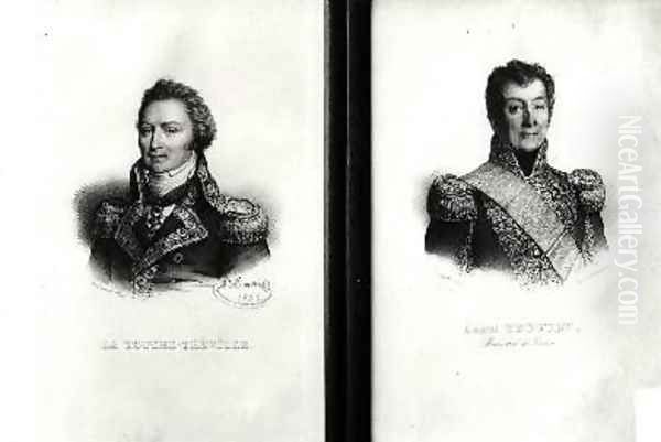 Portraits of Louis Rene Madeleine Le Vassor 1745-1804 Count of La Touche Treville and Admiral Laurent Truguet 1752-1839 1836 - view 1