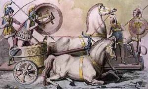 Roman Charioteers from Costumi dei Romani by Angelo Monticelli