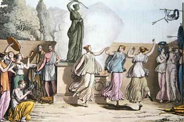 Delian Dance illustration from Le Costume Ancien ou Moderne - view 1