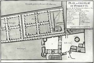 Plan of the Chateau de Forgette near Saint-Savinien from Recueil des Plans de Saintonge by Claude Masse