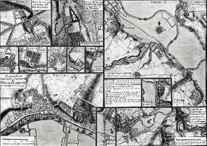Map of the towns and chateaux situated along the Charente River in 1714 from Recueil des Plans de Saintonge Map of the towns and chateaux situated along the Charente River in 1714 from Recueil des Plans de Saintonge