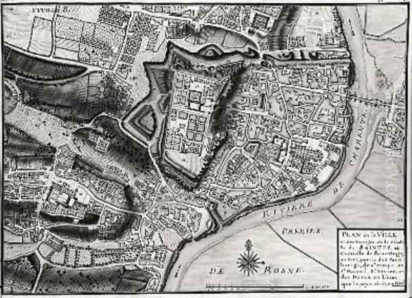 Atlas 131 F fol8 Map of Saintes capital of Saintonge from Receuil des Plans de Saintonge 1716 - view 1