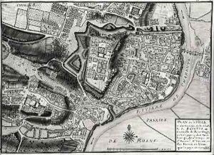 Atlas 131 F fol8 Map of Saintes capital of Saintonge from Receuil des Plans de Saintonge 1716