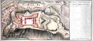 Citadel of Saint-Jean de Port in 1689 from Traite de Fortifications by Claude Masse