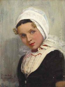 A Dutch girl in national costume by James Hamilton Mackenzie