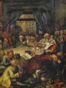 A Drunken Dinner Party by William Hogarth