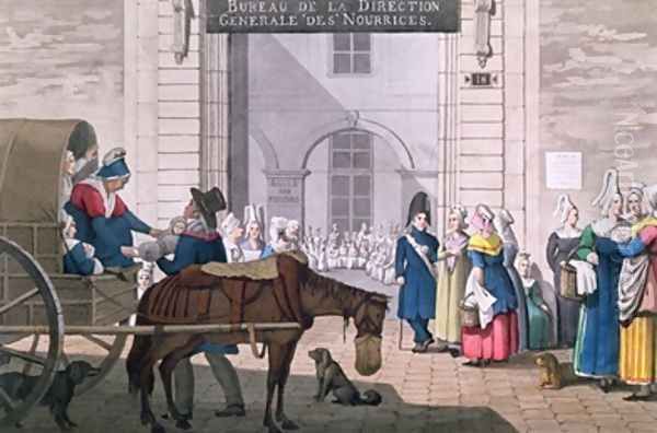 Le Bureau des Nourrices in Paris 1820 - view 1