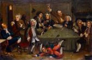 A Midnight Modern Conversation by William Hogarth