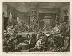 Four Prints Of An Election by William Hogarth