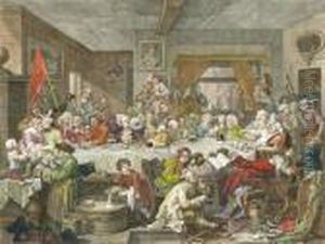 Four Prints Of An Election by William Hogarth