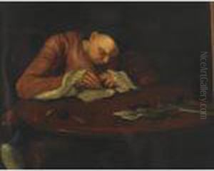 Oliver Goldsmith (at His Writing Table) by William Hogarth