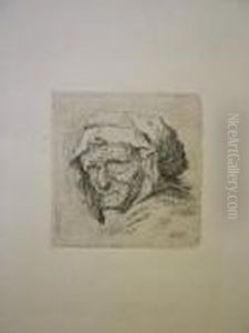 Study Of An Old Woman by William Hogarth
